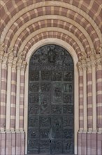 Main entrance door The Kaiserdom zu Speyer also called Speyerer Dom or Domkirche St Maria und St Stephan