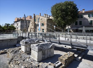Archaeological remains of the Basilica della Corte in Piazza Biagio Marin