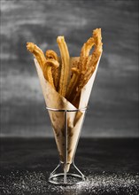 Front view churros wrapping paper