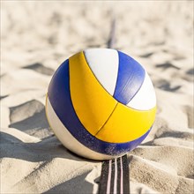 Close up volleyball beach sand