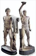 The ancient statuary group is called Tyrannicide