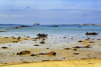 Boats off the coast of the Isles of Scilly