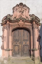 Entrance portal of the baroque pilgrimage church of St Landelin
