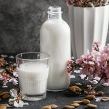 Arrangement almond milk table