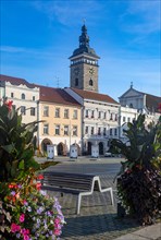 Black Tower on Premysl Otakar II Square in the historic old town of Ceske Budejovice
