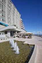 Fountain with restaurant on the Nazario Sauro seafront