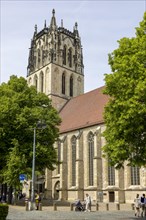 Gothic church Liebfrauen-Ueberwasserkirche at Ueberwasserkirchplatz