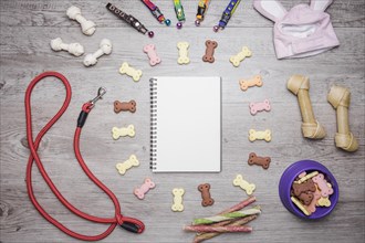Dog accessories snacks notebook set