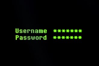 Front view username password