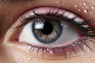Close-up eye with iris