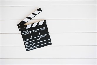 Clapperboard white background