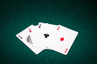 Modern poker cards composition