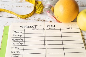 Workout plan template with modern style