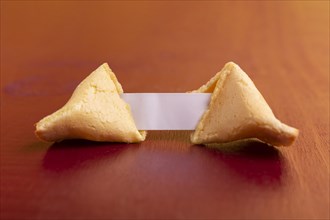 Close up chinese new year fortune cookie