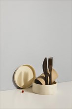 Abstract minimal kitchen objects cutlery