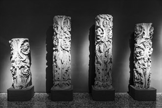 Filigree marble columns