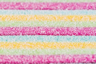 Close up multi colored sugar candies