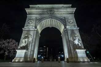 The Washington Square Arch is a marble triumphal arch built in 1892 in Washington Square Park in the Greenwich Village neighborhood of Lower Manhattan in New York City. It celebrates the centennial of...