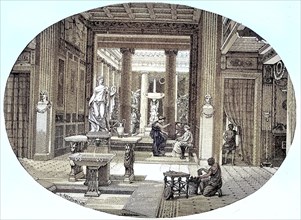 The interiors of a Roman house