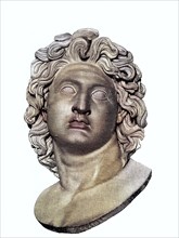 Portrait bust of Alexander the Great in the Capitoline Museum in Rome