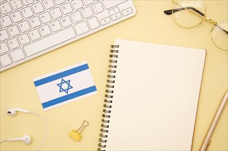 Israel flag empty notebook