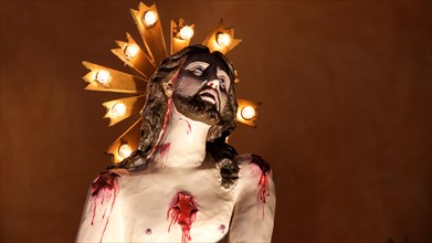Figure of the bleeding Christ