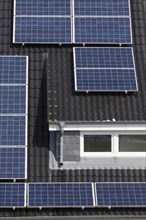 House fitted with solar panels