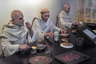 Dummies showing the life of the Cistercian Monks of the Our Lady of the Dunes abbey in the Ten Duinen museum at Koksijde