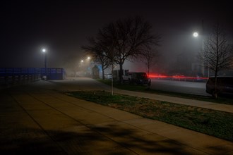 Foggy night in Sheepshead Bay