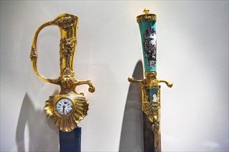 Decorated handles of stag-catchers