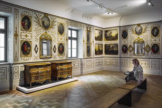 The Baroque Landshuter Room with Portraits and Commodes c. 1730