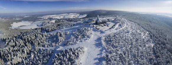 The Fichtelberg near Oberwiesenthal in the Erzgebirge district is the highest mountain in Saxony at 1214.88 m above sea level