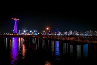 Coney Island Pier at Night