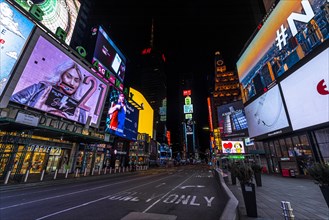 Desirted Times Square at Night