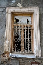 Window of a dilapidated house