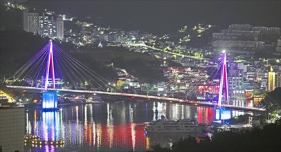 Dolsan Bridge at night