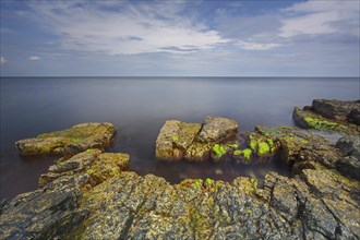 Rocky coast along the Baltic Sea near Vik