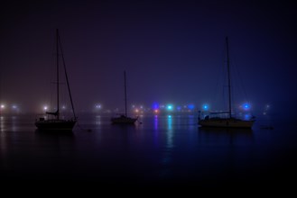 Foggy night in Sheepshead Bay