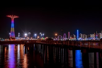 Coney Island Pier at Night