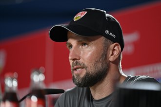 Coach Sebastian Hoeness VfB Stuttgart during press conference