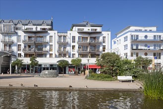 Promenade with shops and apartments at Timmendorfer Strand