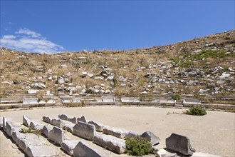 Ruins of the theatre in the ancient city of Delos