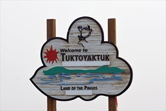 Tuktojaktuk town sign