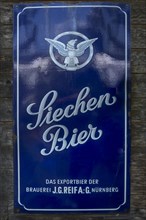 Old enamel sign from the 1950s