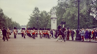 Changing The Guard on the Mall just in front of arriving at Buckingham Palace