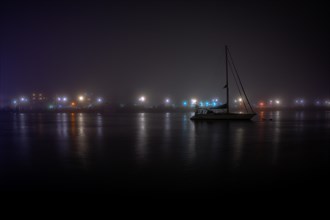 Foggy night in Sheepshead Bay