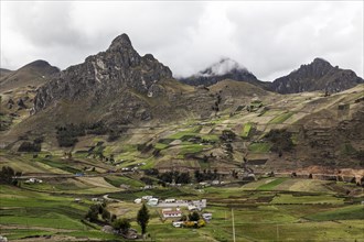 Mountain landscape at Quilotoa Loop