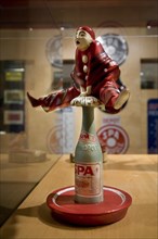 Mascot in the museum of the brand of mineral water Spa Monopole in Spa