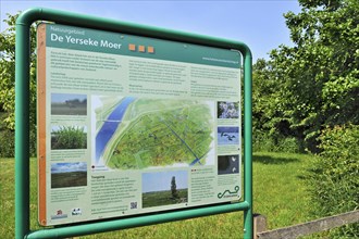 Information panel about the nature reserve Yerseke Moer at Zuid-Beveland in Zeeland