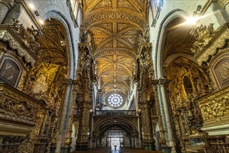 Interior and ceiling of the church Igreja Sao Francisco